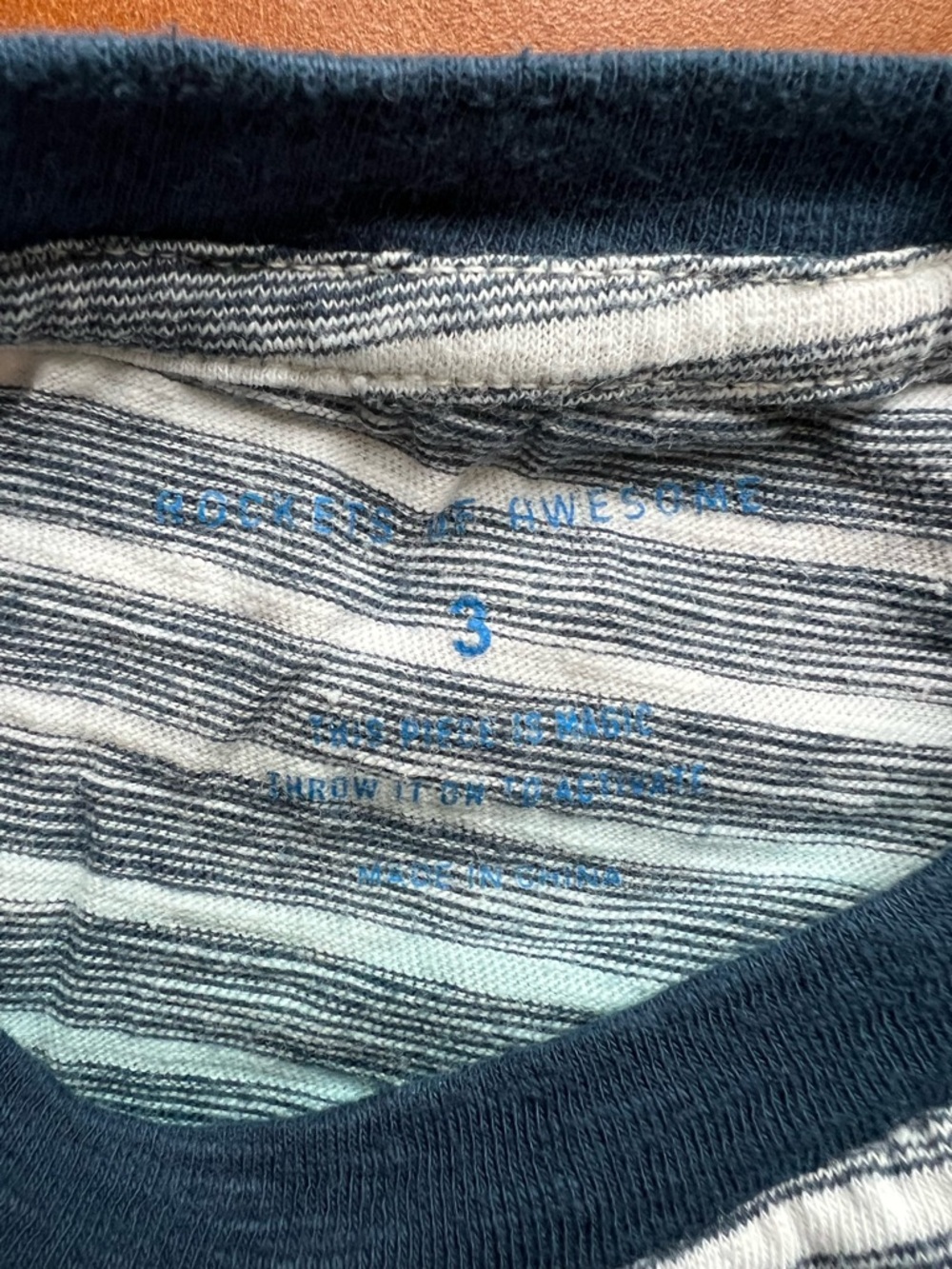 ROCKETS OF AWESOME Gradient Striped Tee, 3T - Picture 2 of 5